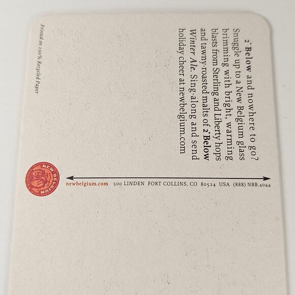 New Belgium Coaster Postcards 2° Below Winter Ale Beer Promo Holiday  Lot of 10 - Picture 7 of 14